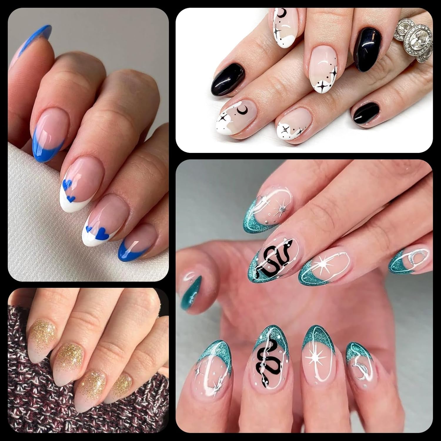 240pc Clear Gel X Short Square Nail Tips
