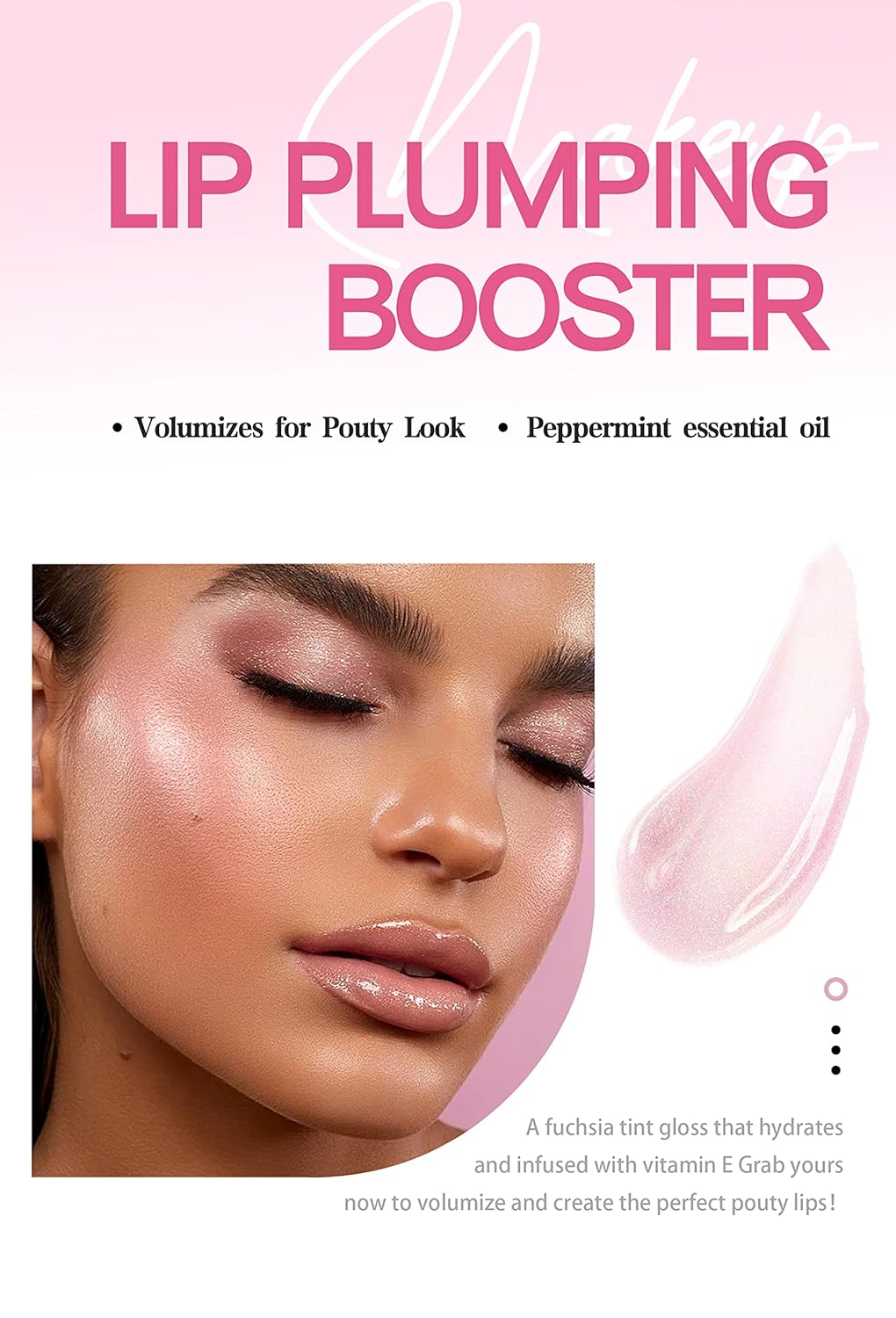 Model applying Hydrating Lip Plumper Gloss to her lips